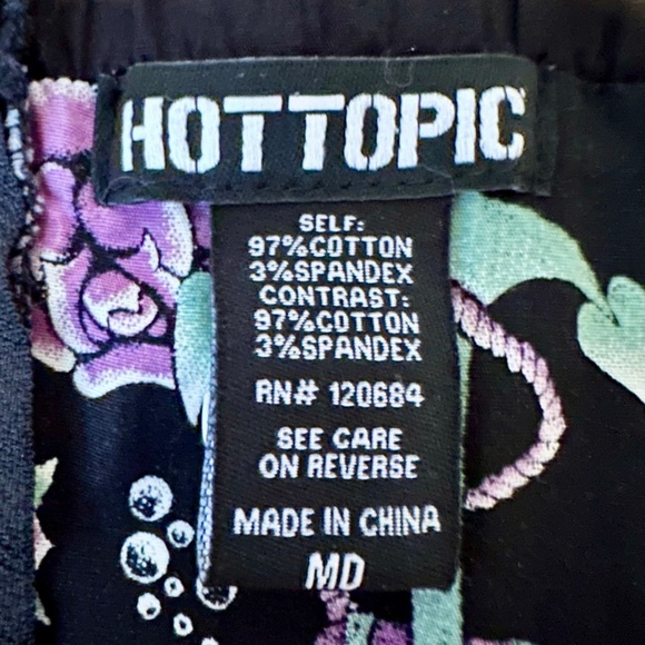 Hot Topic Black Skull Mermaid Rose Dress Sz Med Rockabilly Cute Goth Skater - Picture 8 of 11